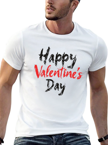 Valentines Day Graphic Tee - Black Cotton Shirt