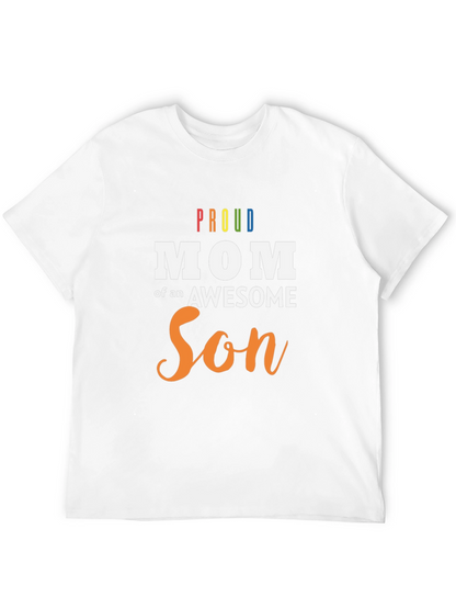 Proud Mom of an Awesome Son Black T-Shirt