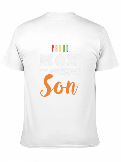 Proud Mom of an Awesome Son Black T-Shirt