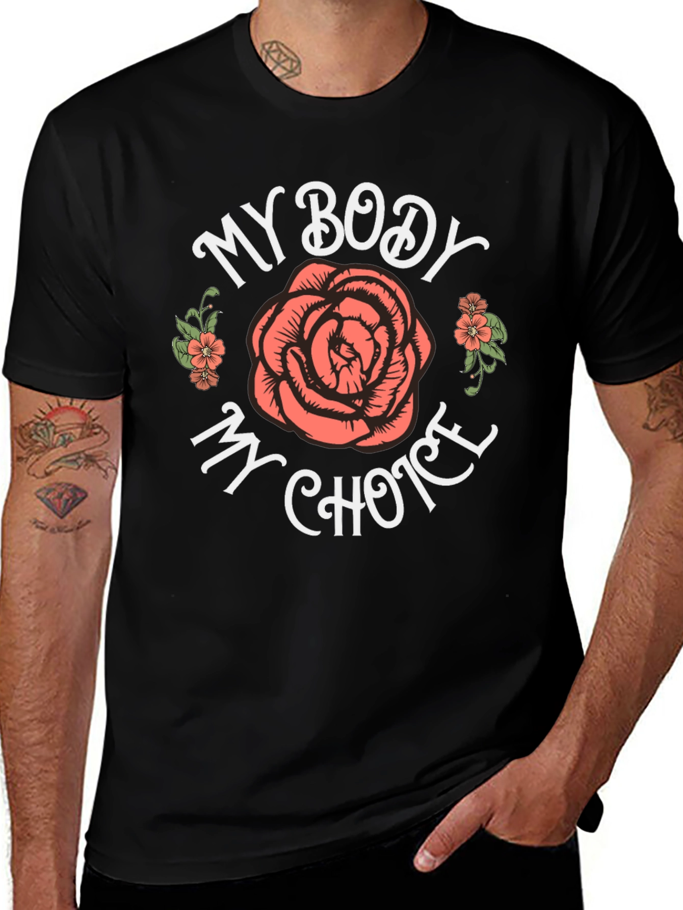 My Body My Choice Rose Graphic Tee