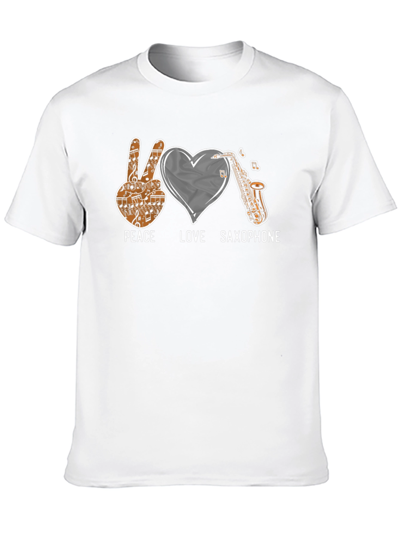 Peace Love Saxophone Graphic Tee