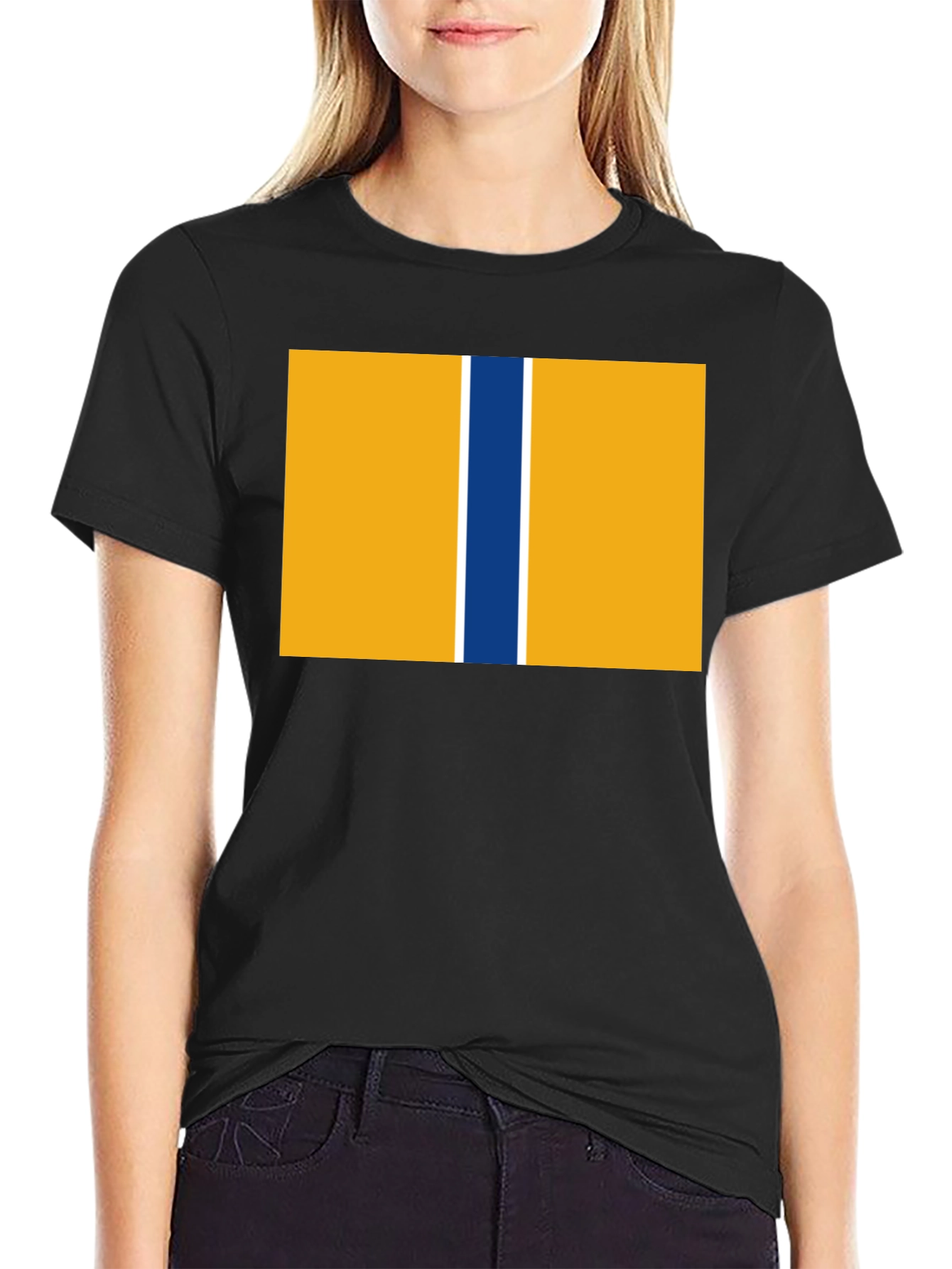 Striped Block Graphic Tee