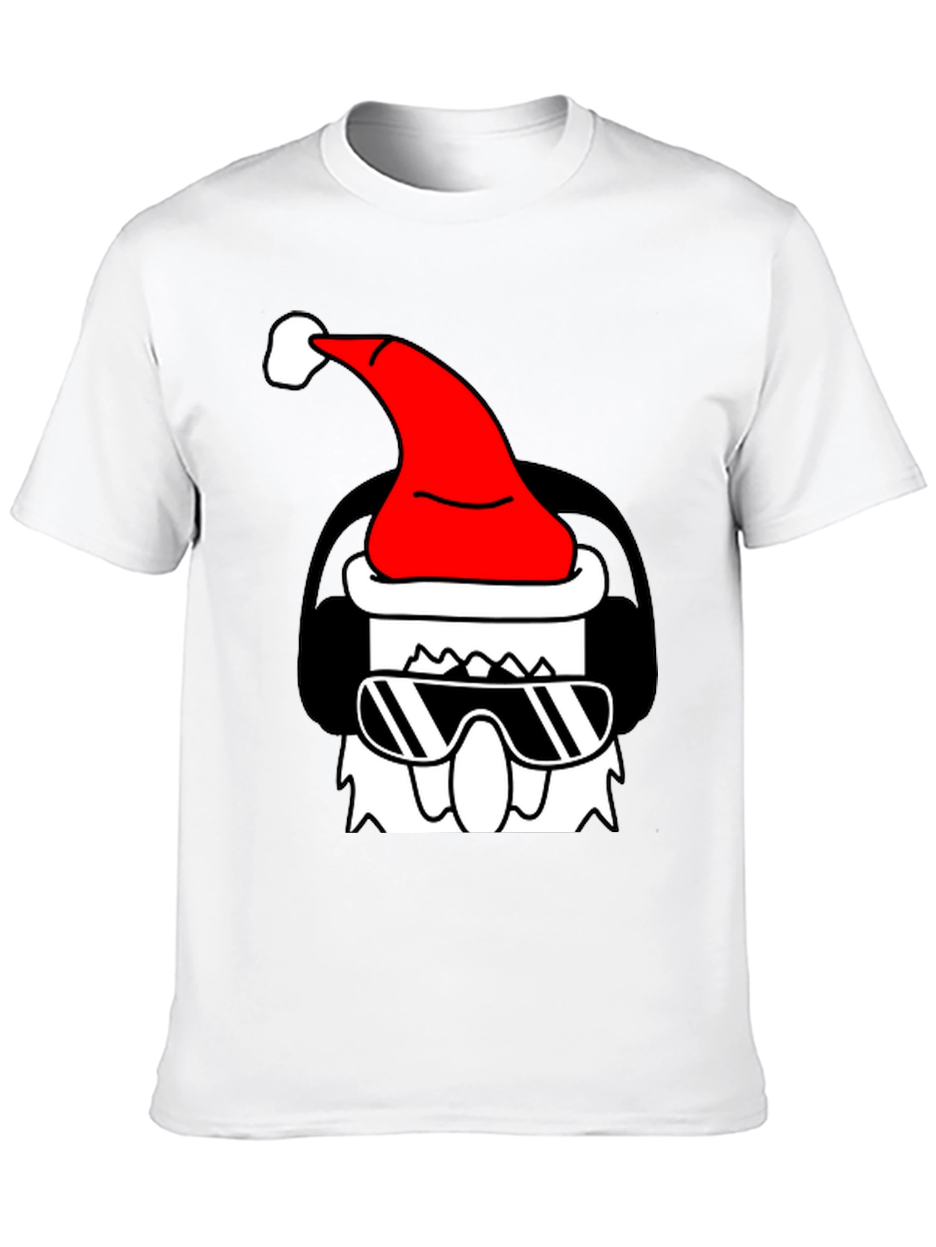 Cool Santa Graphic Tee - Black
