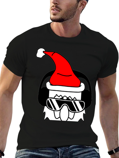 Cool Santa Graphic Tee - Black