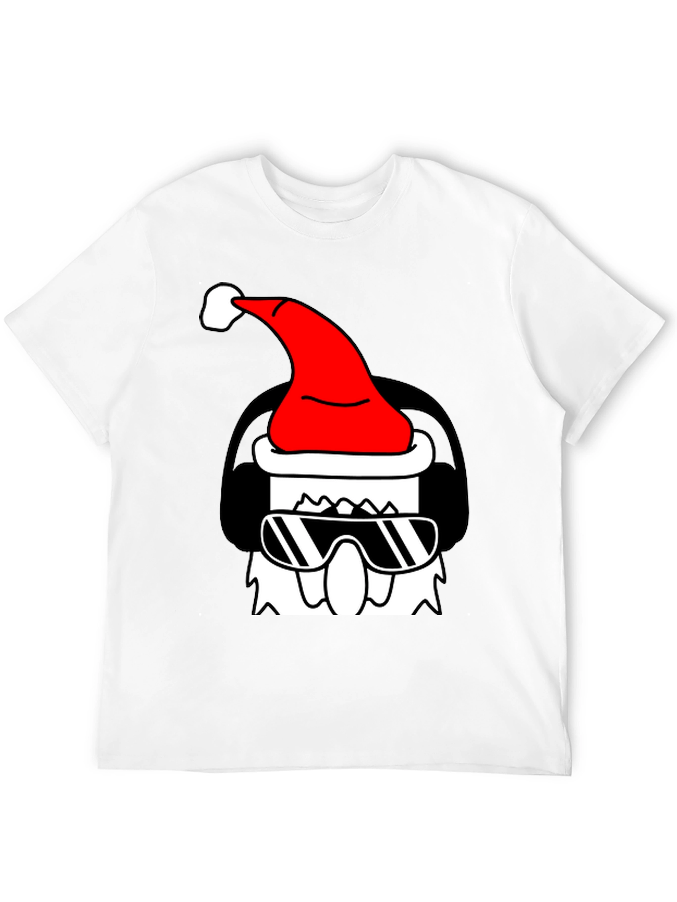 Cool Santa Graphic Tee - Black