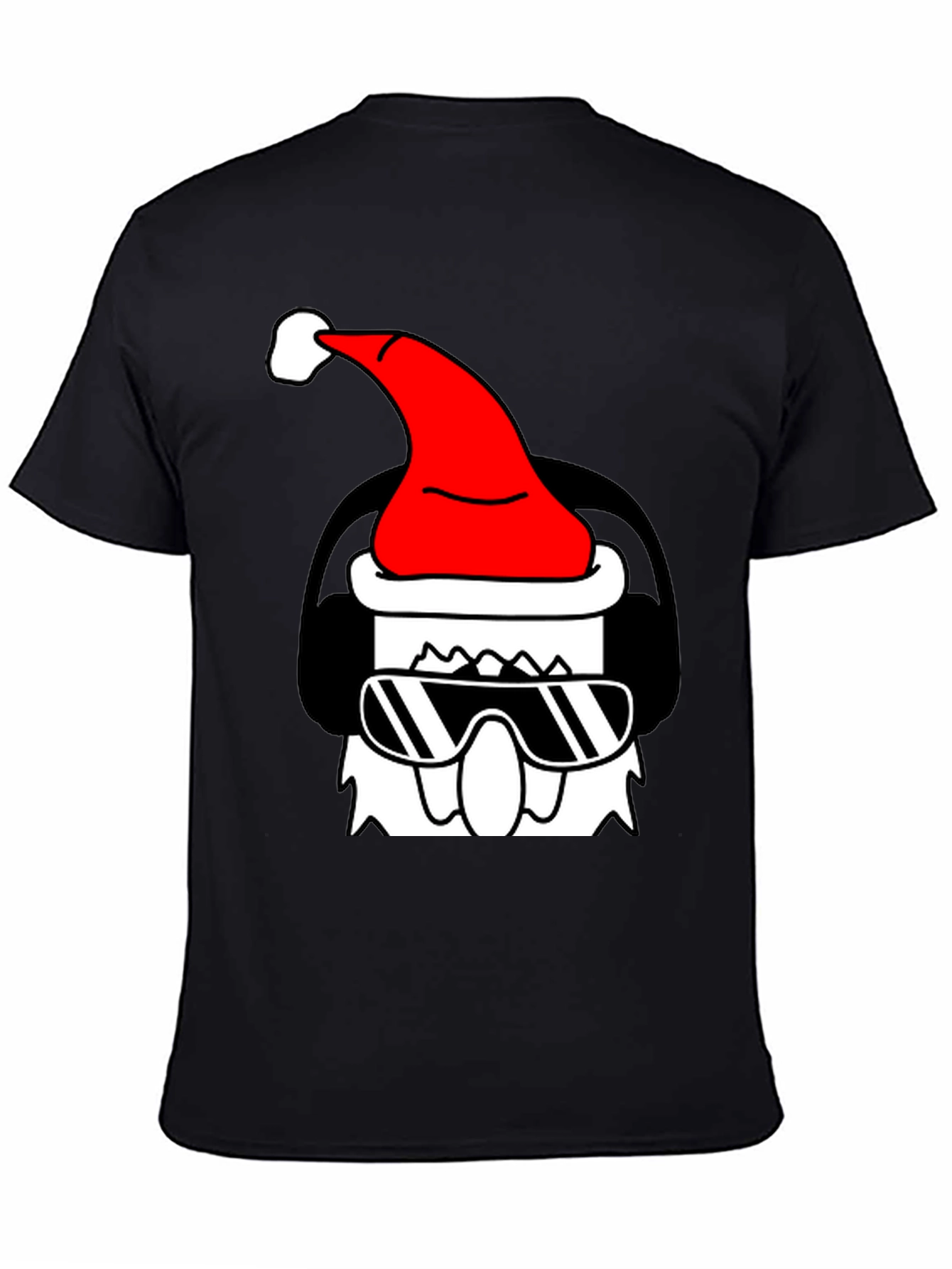 Cool Santa Graphic Tee - Black