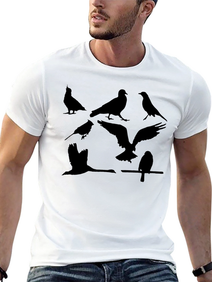 Bird Silhouette Graphic Tee - Mens Black T-Shirt