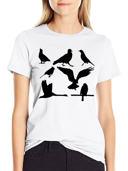 Bird Silhouette Graphic Tee - Mens Black T-Shirt