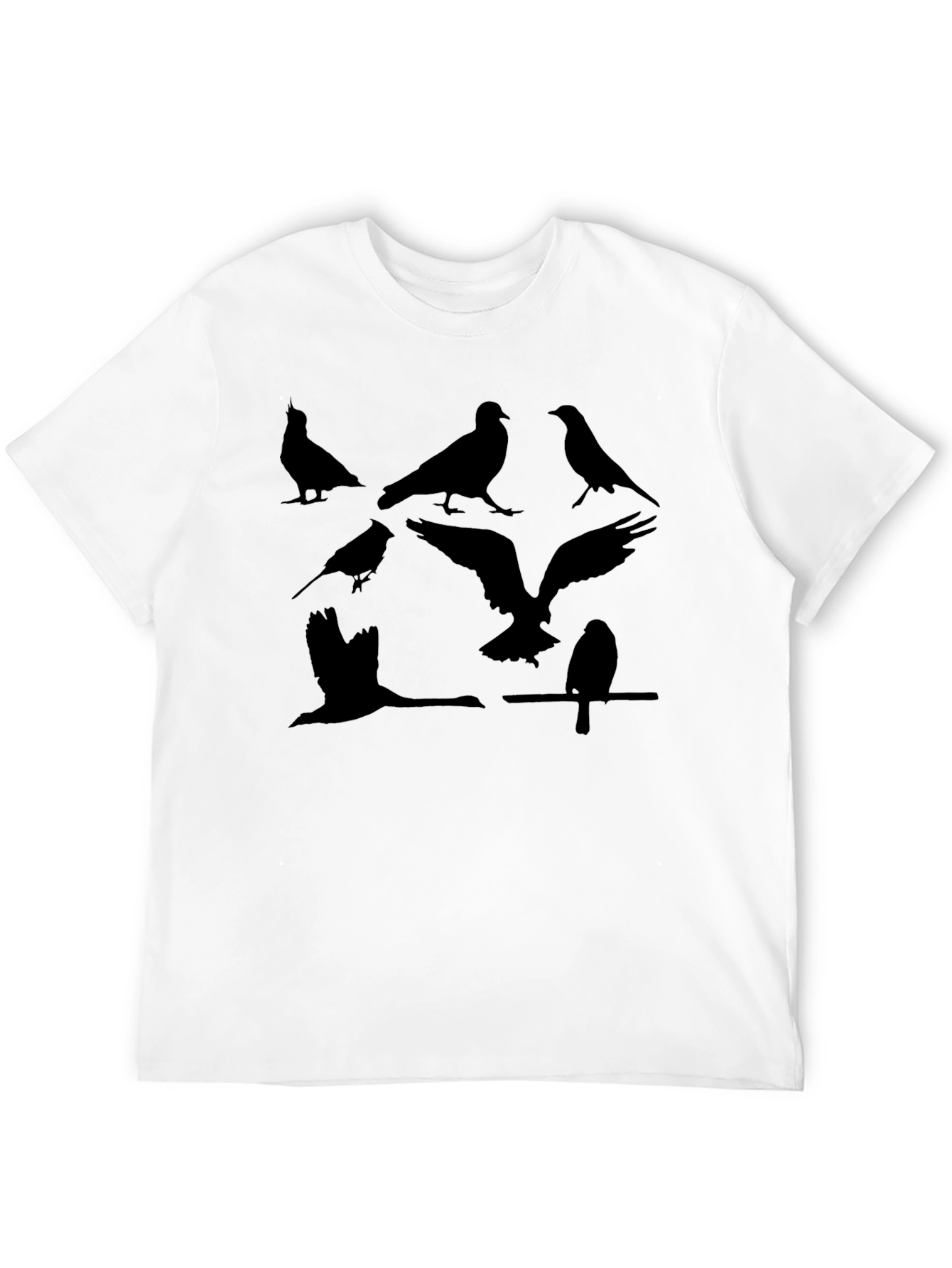 Bird Silhouette Graphic Tee - Mens Black T-Shirt