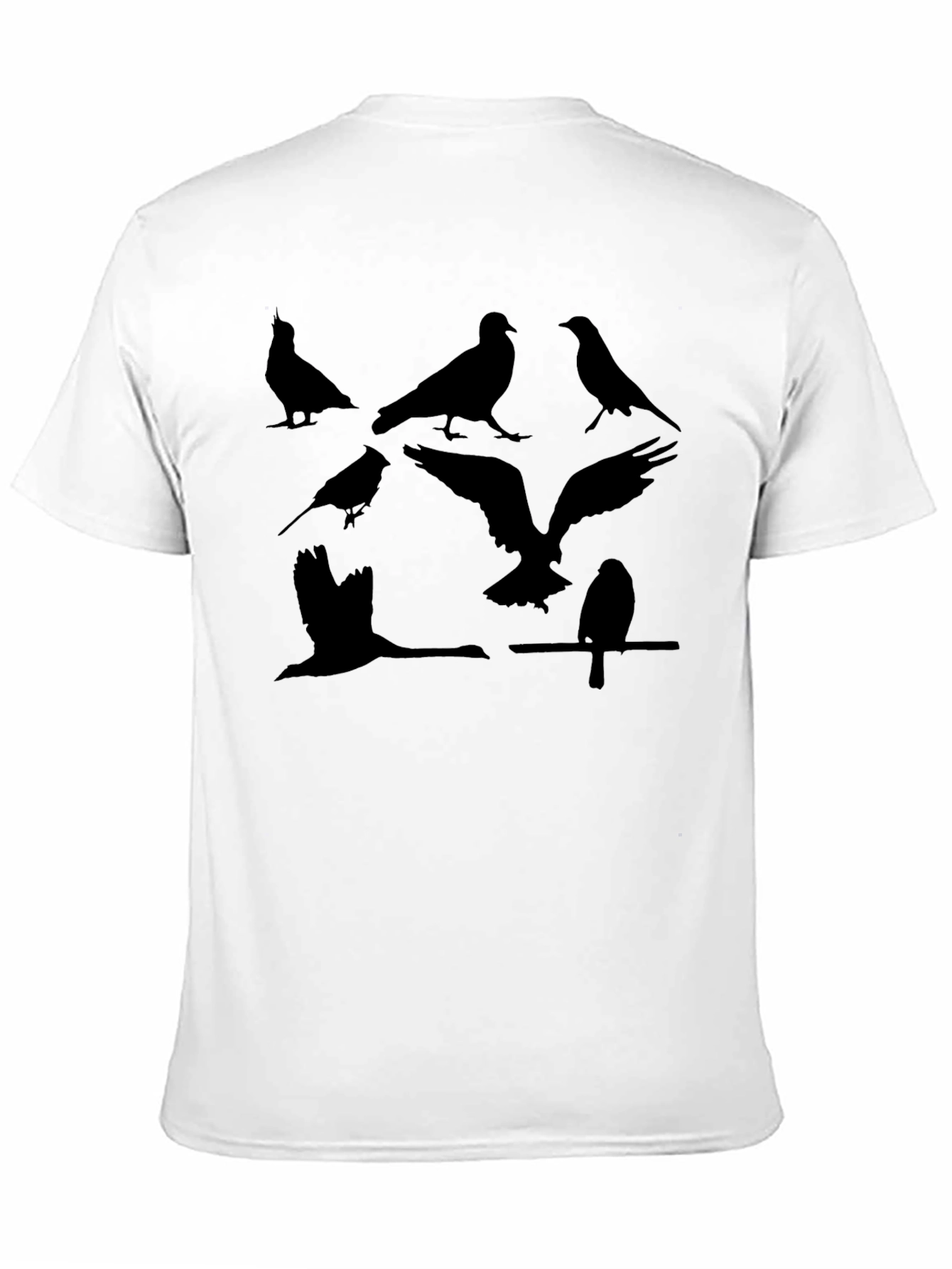 Bird Silhouette Graphic Tee - Mens Black T-Shirt