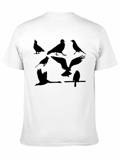 Bird Silhouette Graphic Tee - Mens Black T-Shirt