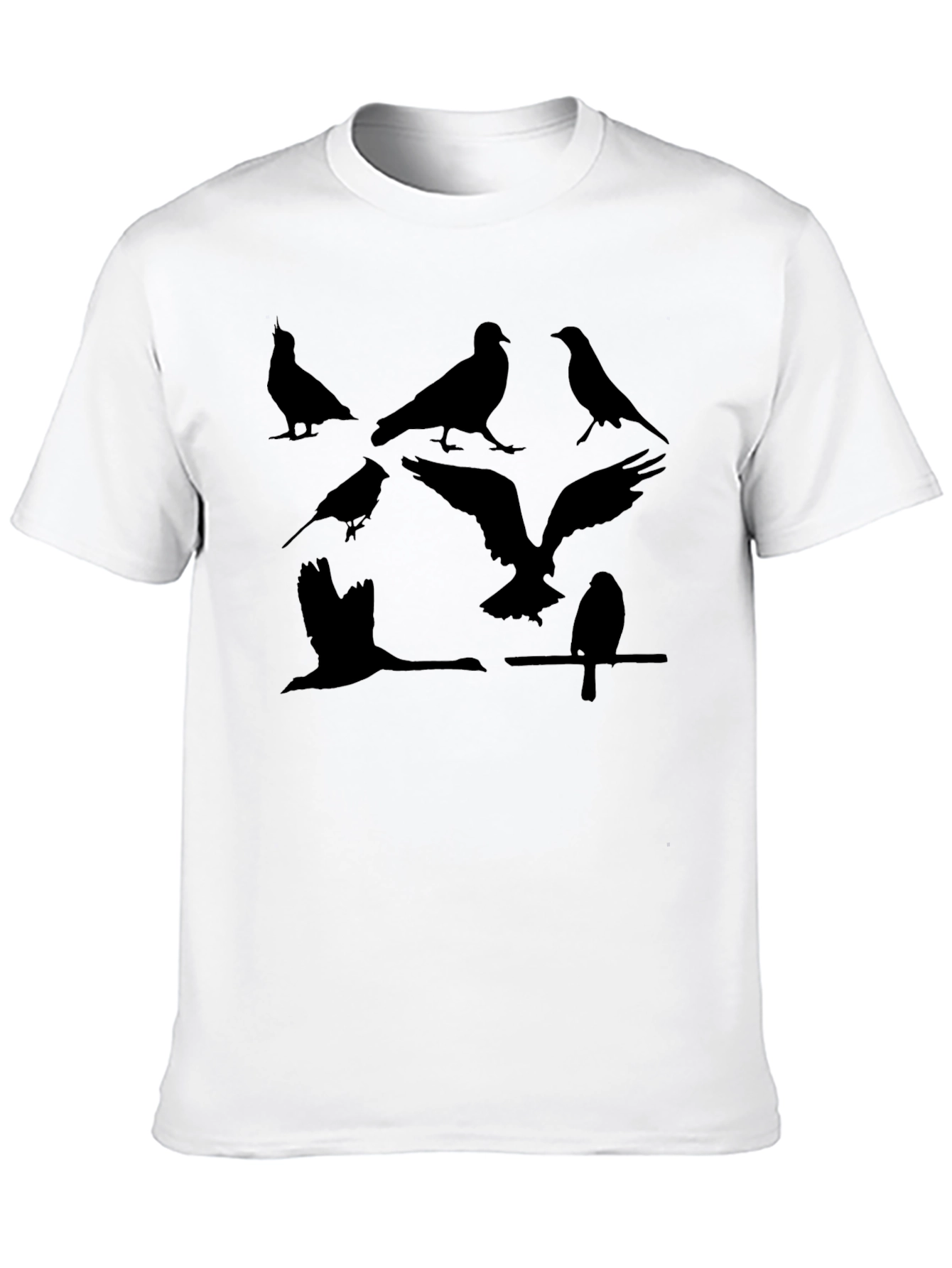 Bird Silhouette Graphic Tee - Mens Black T-Shirt