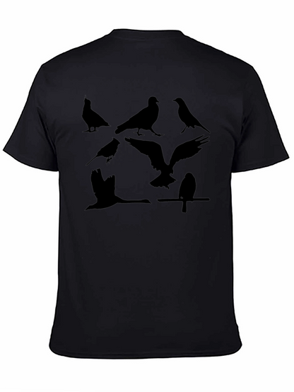 Bird Silhouette Graphic Tee - Mens Black T-Shirt