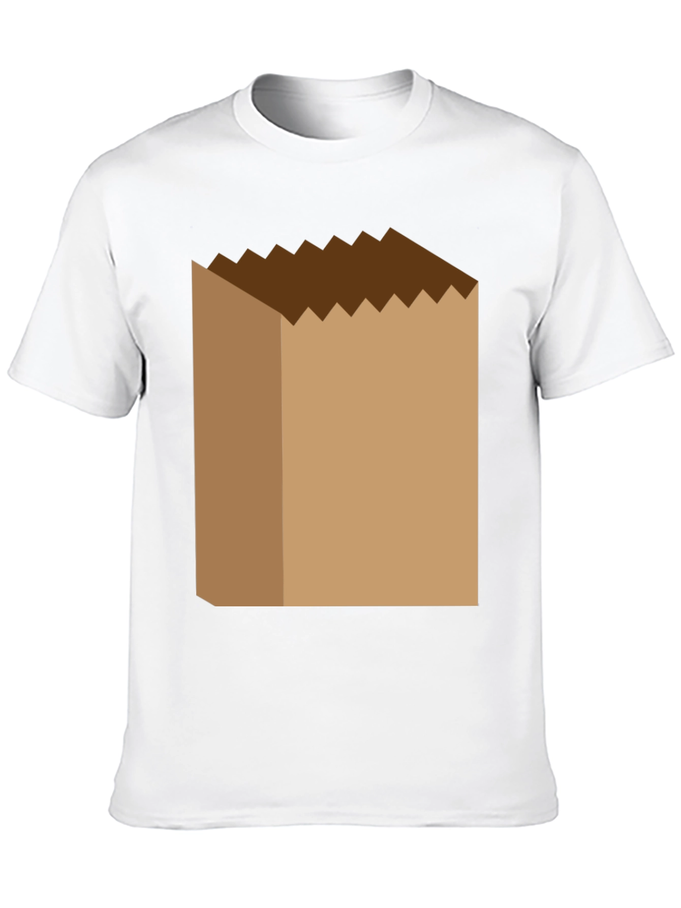 Novelty Paper Bag Graphic T-Shirt - Black