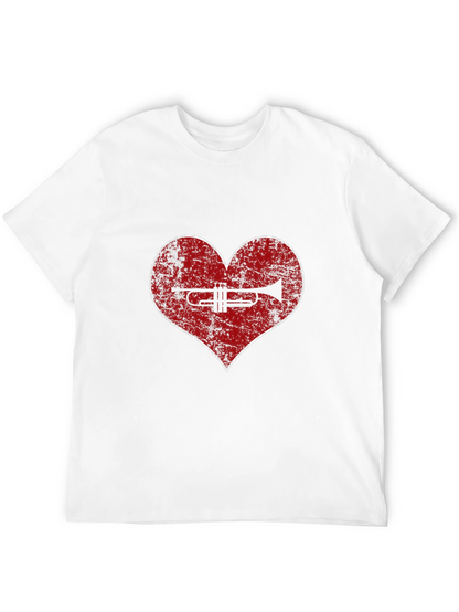 Trumpet Heart T-Shirt - Music Lover Tee