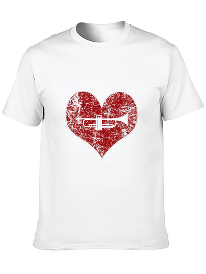 Trumpet Heart T-Shirt - Music Lover Tee