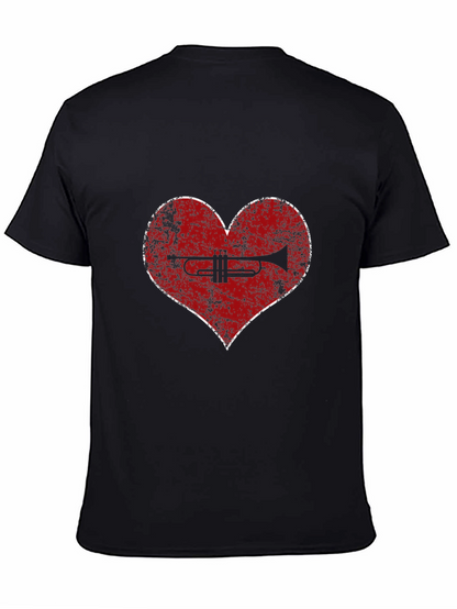 Trumpet Heart T-Shirt - Music Lover Tee