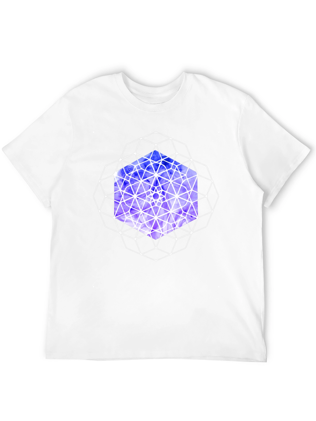 Geometric Cube Graphic Tee - Modern Design