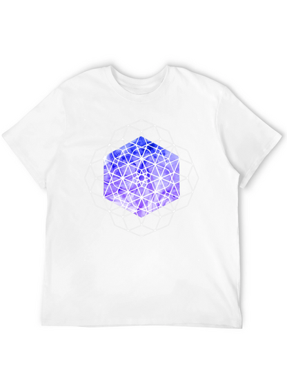 Geometric Cube Graphic Tee - Modern Design