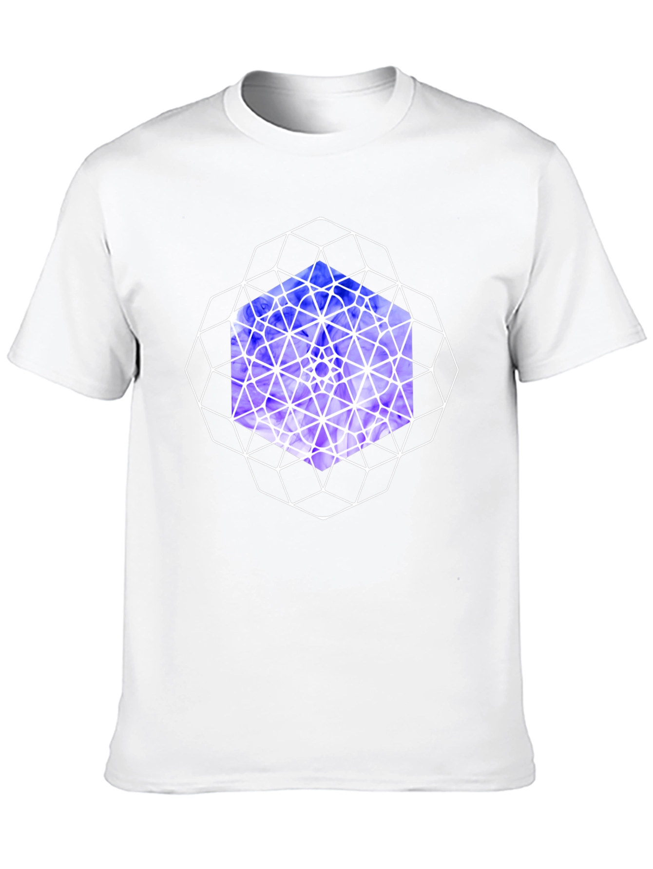 Geometric Cube Graphic Tee - Modern Design