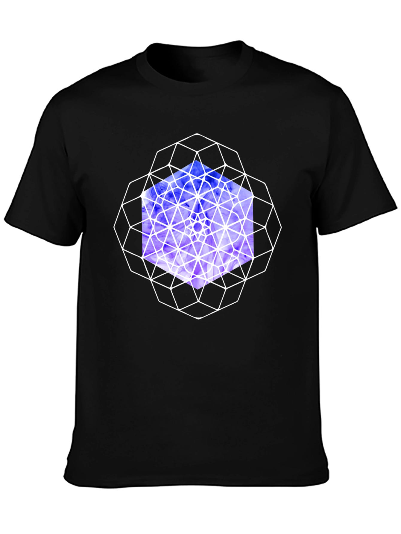 Geometric Cube Graphic Tee - Modern Design
