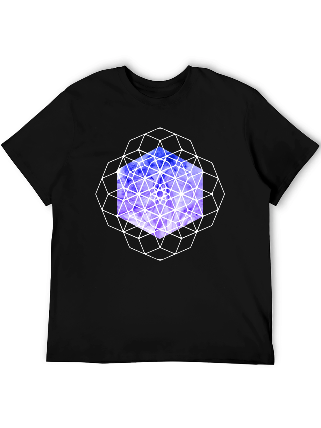 Geometric Cube Graphic Tee - Modern Design