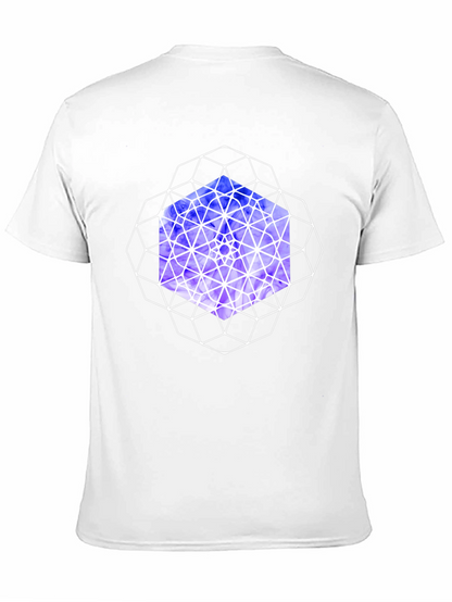 Geometric Cube Graphic Tee - Modern Design