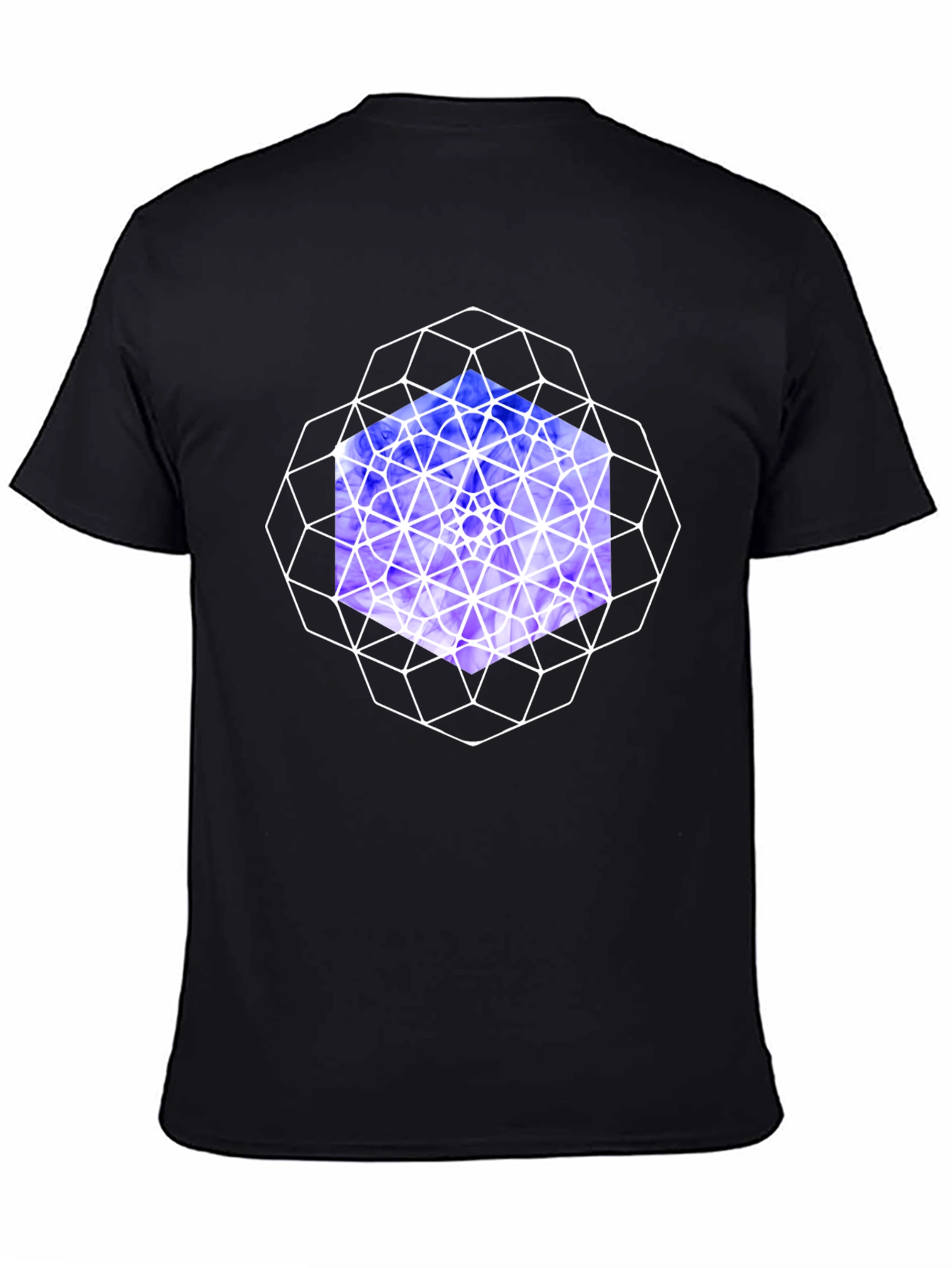 Geometric Cube Graphic Tee - Modern Design