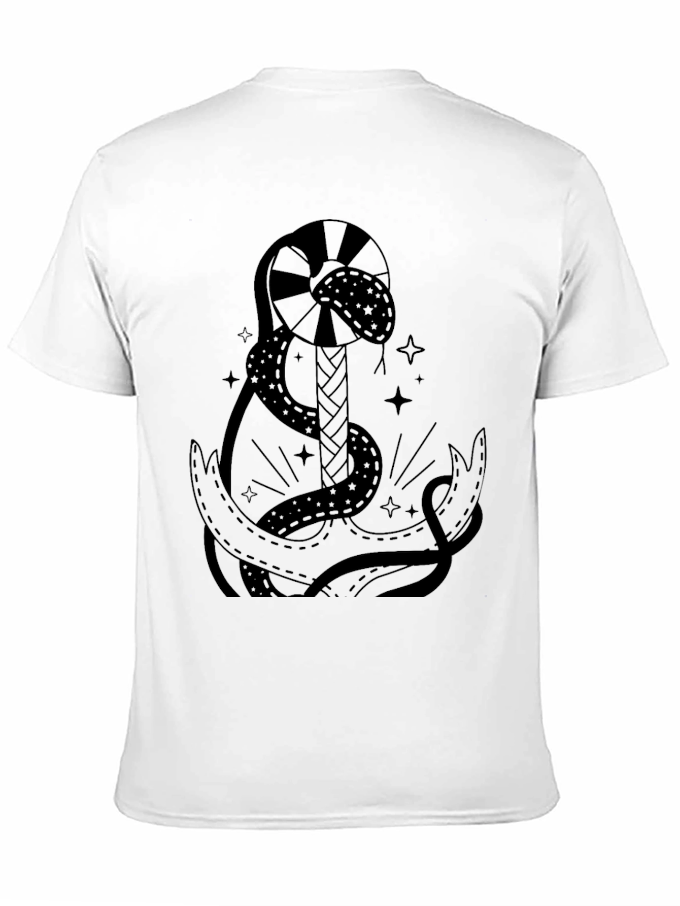 Anchor & Snake Graphic Black Tee