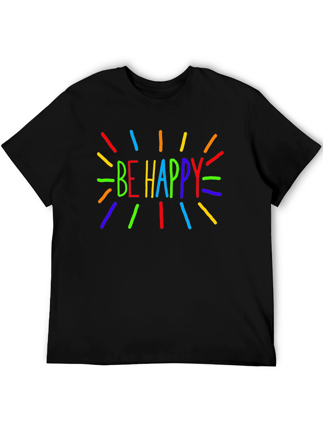 Be Happy Graphic Tee - Bright & Cheerful T-Shirt