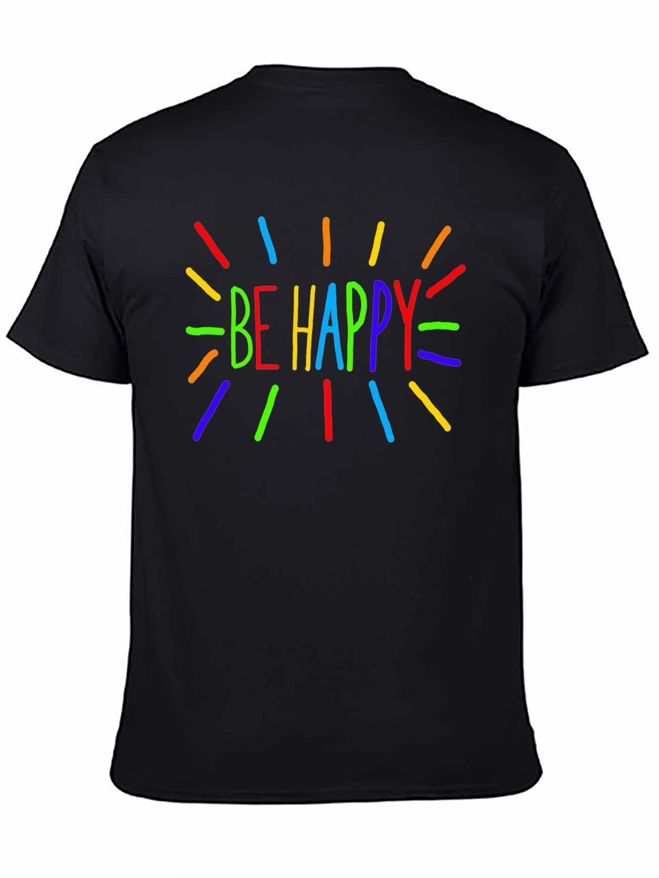 Be Happy Graphic Tee - Bright & Cheerful T-Shirt