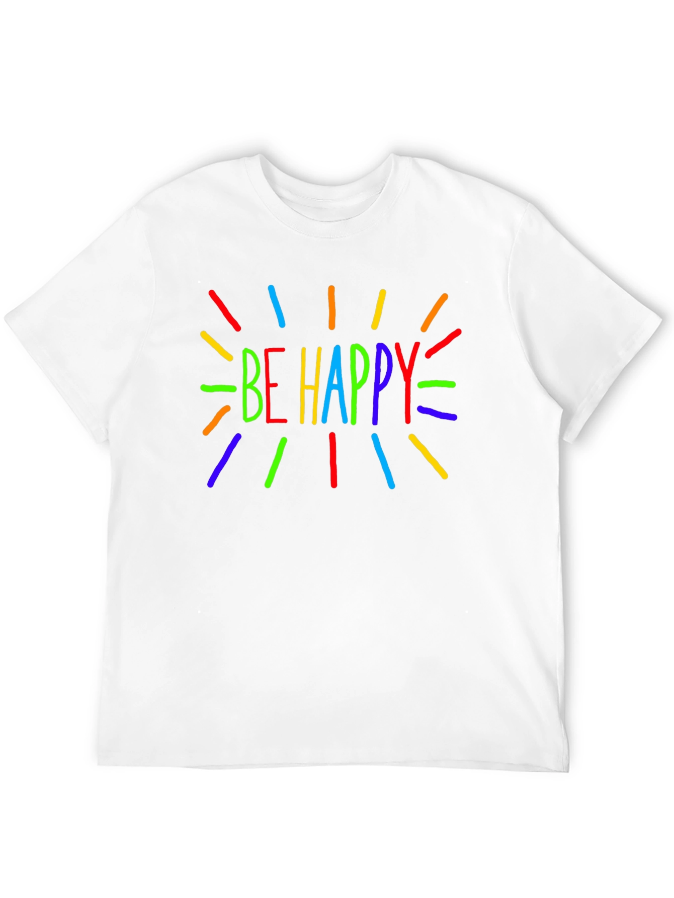 Be Happy Graphic Tee - Bright & Cheerful T-Shirt