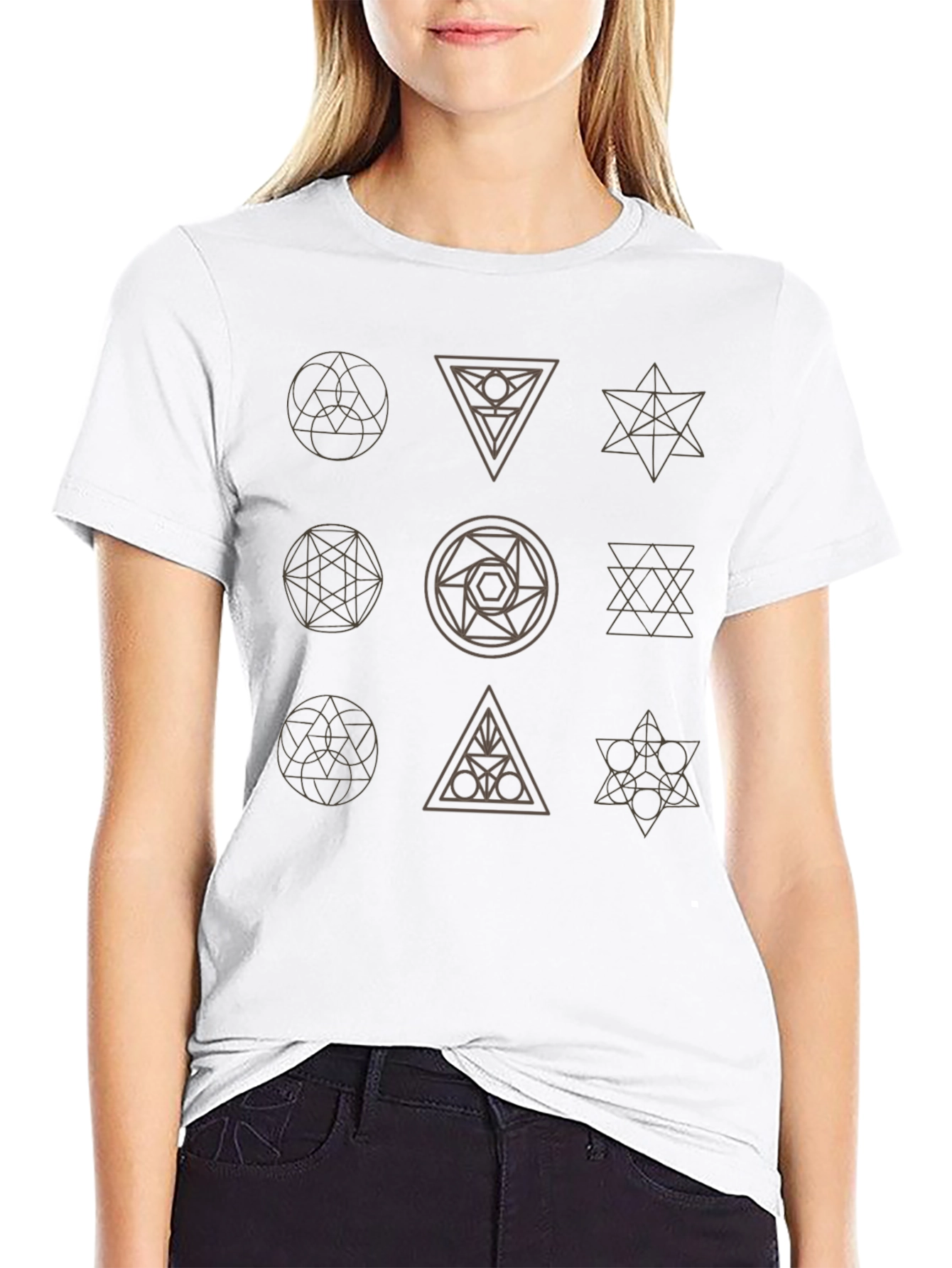 Geometric Symbol T-Shirt - Modern Graphic Tee