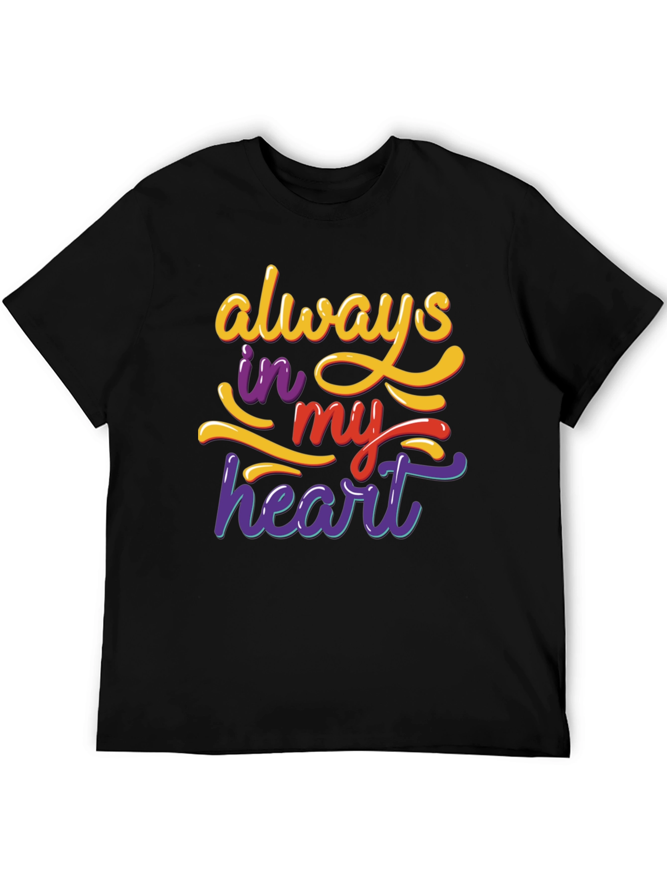 Always In My Heart Graphic Tee - Black