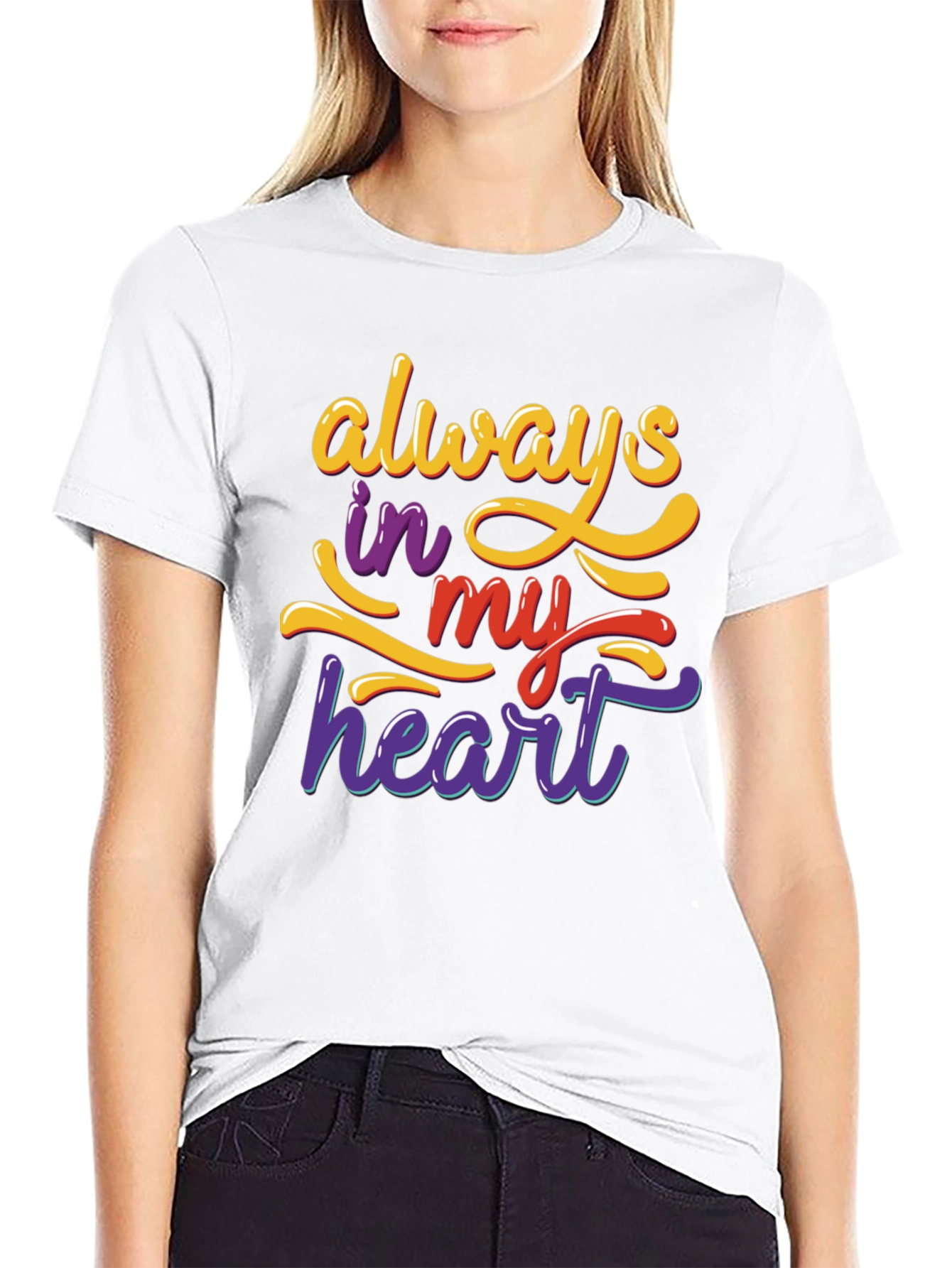 Always In My Heart Graphic Tee - Black