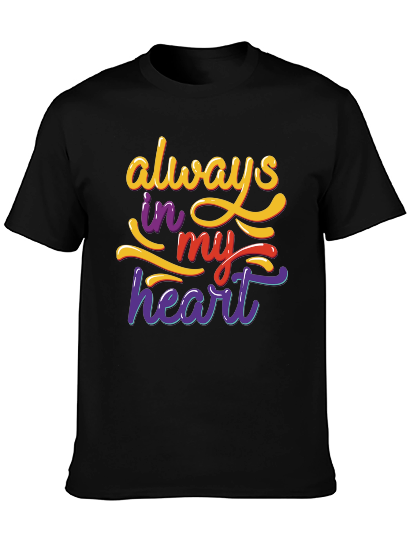 Always In My Heart Graphic Tee - Black