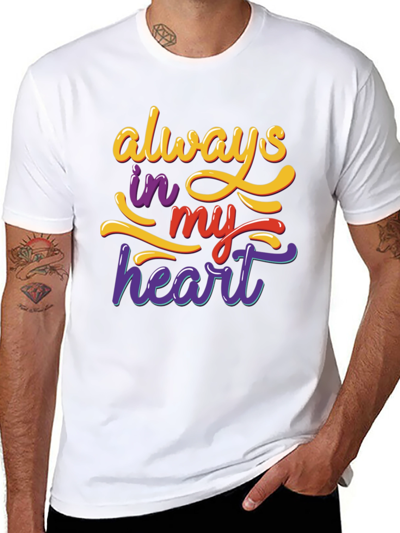 Always In My Heart Graphic Tee - Black