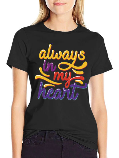 Always In My Heart Graphic Tee - Black
