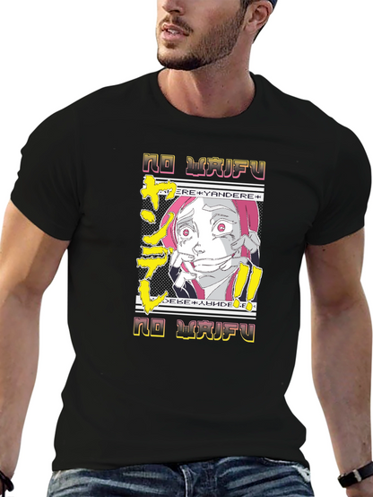 No Waifu Yandere Anime Graphic Tee
