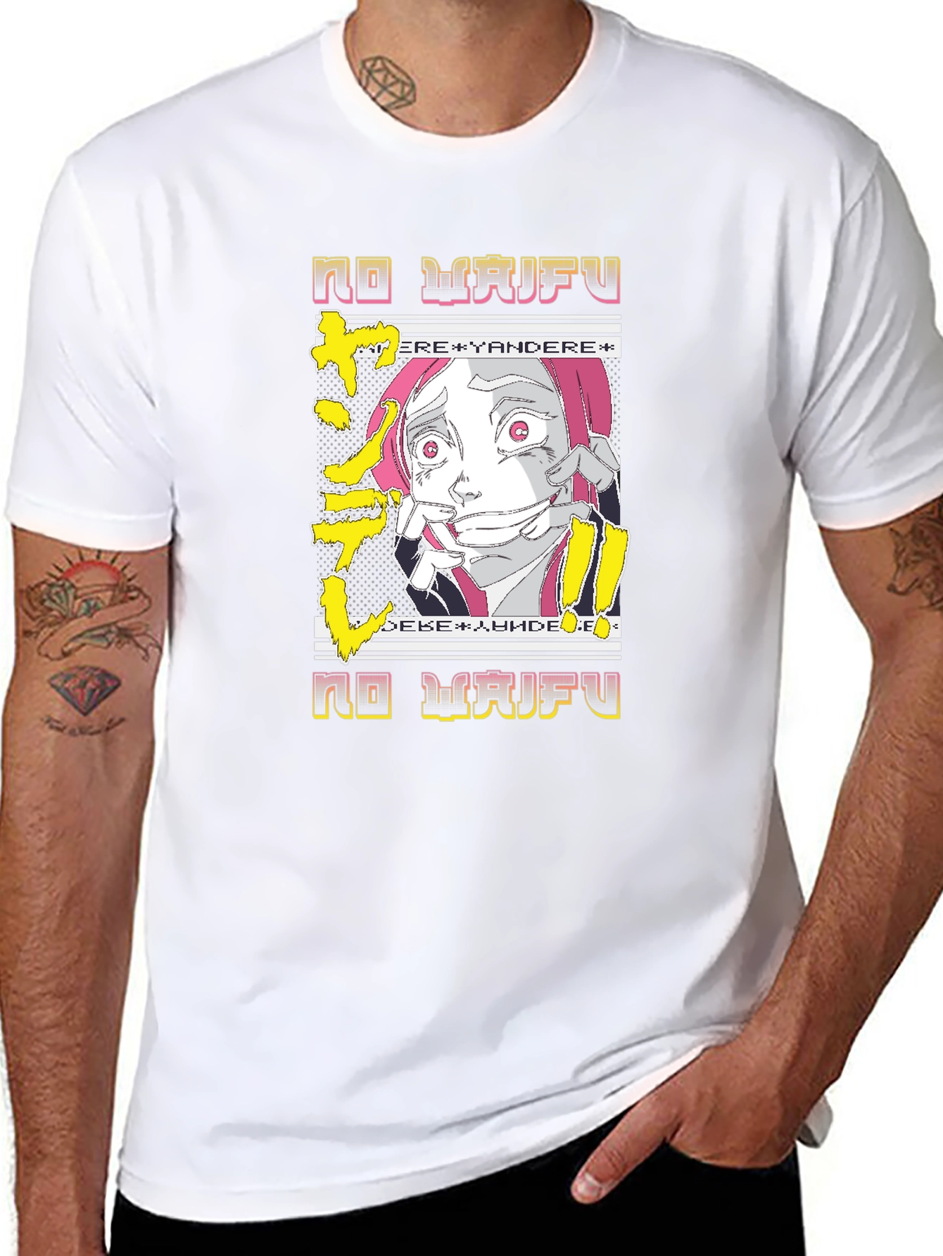 No Waifu Yandere Anime Graphic Tee