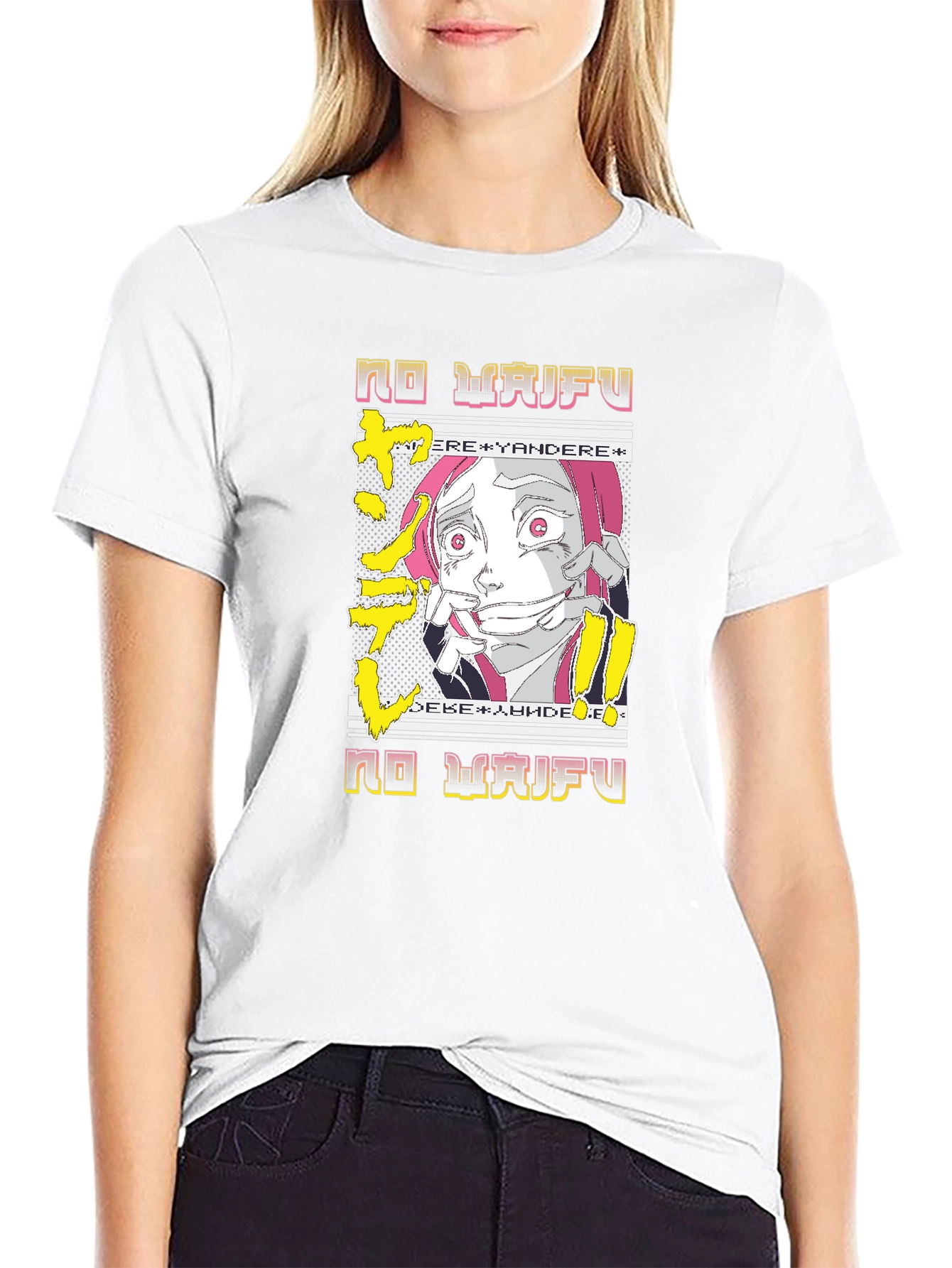 No Waifu Yandere Anime Graphic Tee