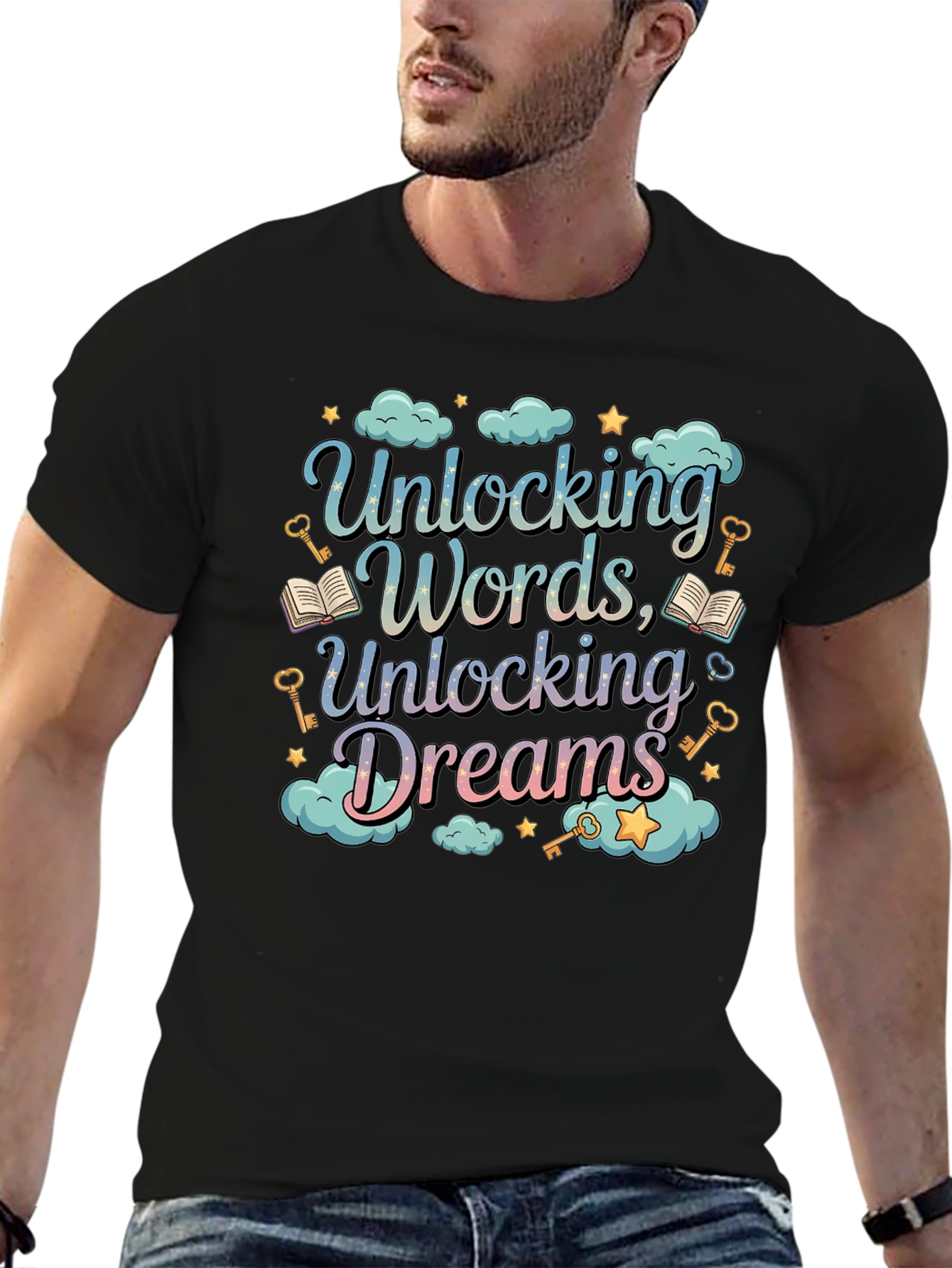 Unlocking Words Dreams Graphic Tee - Unisex