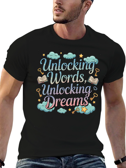 Unlocking Words Dreams Graphic Tee - Unisex