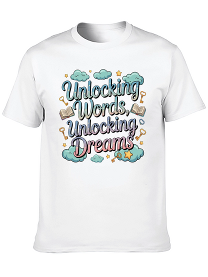 Unlocking Words Dreams Graphic Tee - Unisex