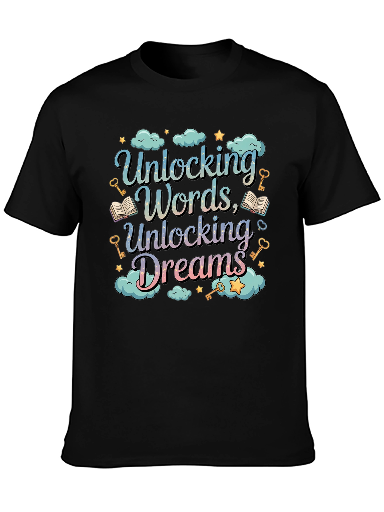 Unlocking Words Dreams Graphic Tee - Unisex