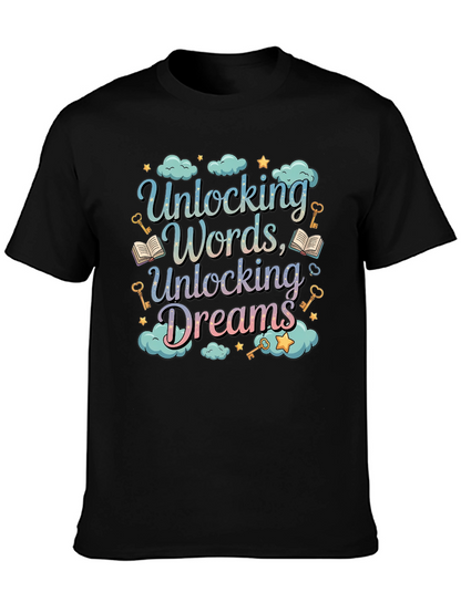 Unlocking Words Dreams Graphic Tee - Unisex