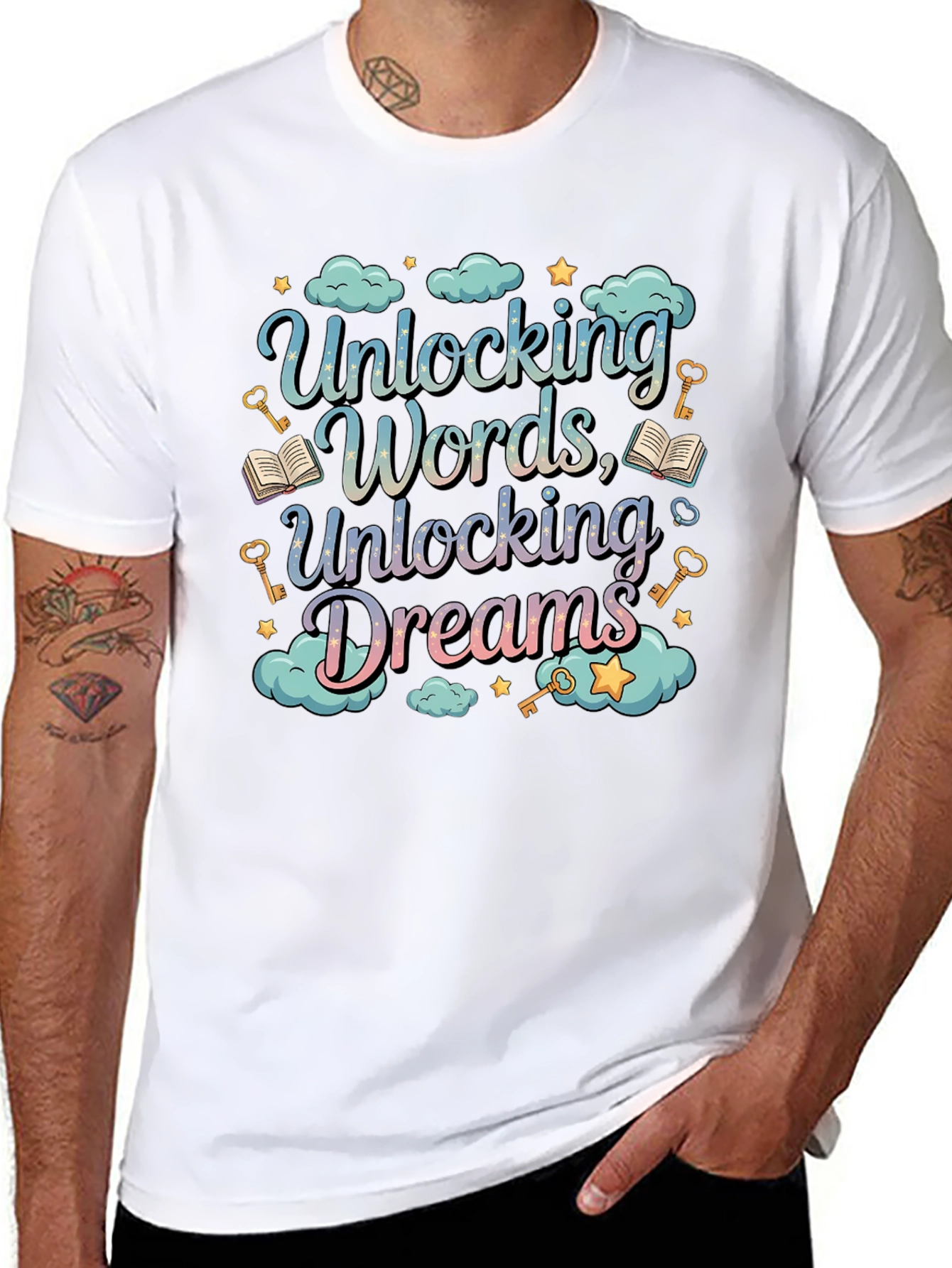 Unlocking Words Dreams Graphic Tee - Unisex