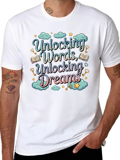 Unlocking Words Dreams Graphic Tee - Unisex