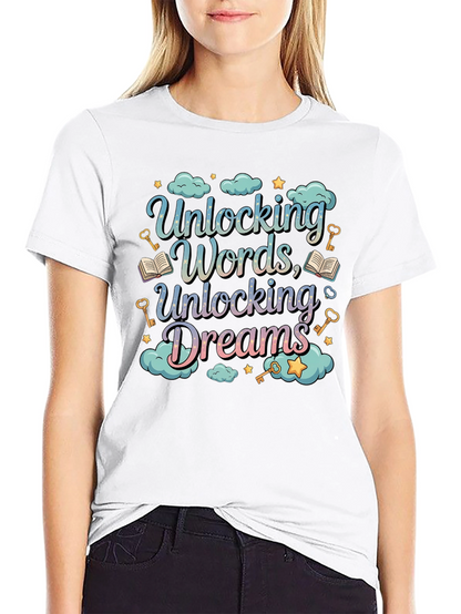 Unlocking Words Dreams Graphic Tee - Unisex