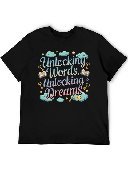 Unlocking Words Dreams Graphic Tee - Unisex